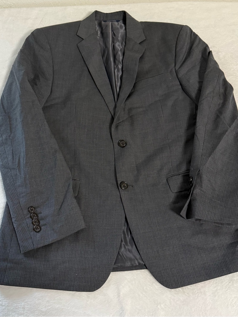 Ralph Lauren Mens 42R Wool Blazer Sport Coat Gray Stripe Made Canada Dillard’s